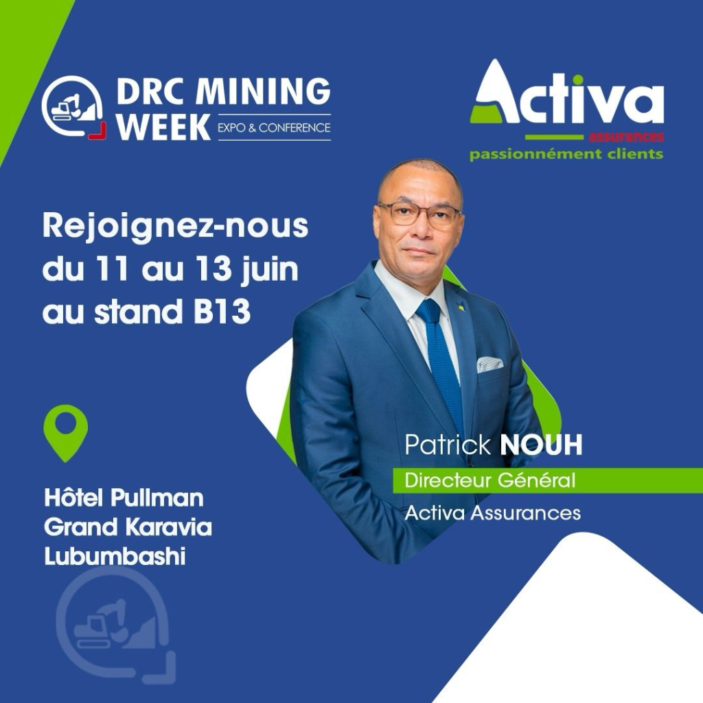 Activa Assurances, sponsor silver ⚪️ de la DRC Mining Week.👷🏾